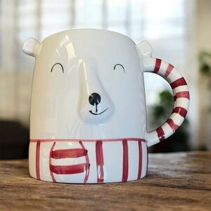 Ceramic Polar Bear Coffee Mug‎ White Tea Christmas Holiday Gift Stocking Stuffer